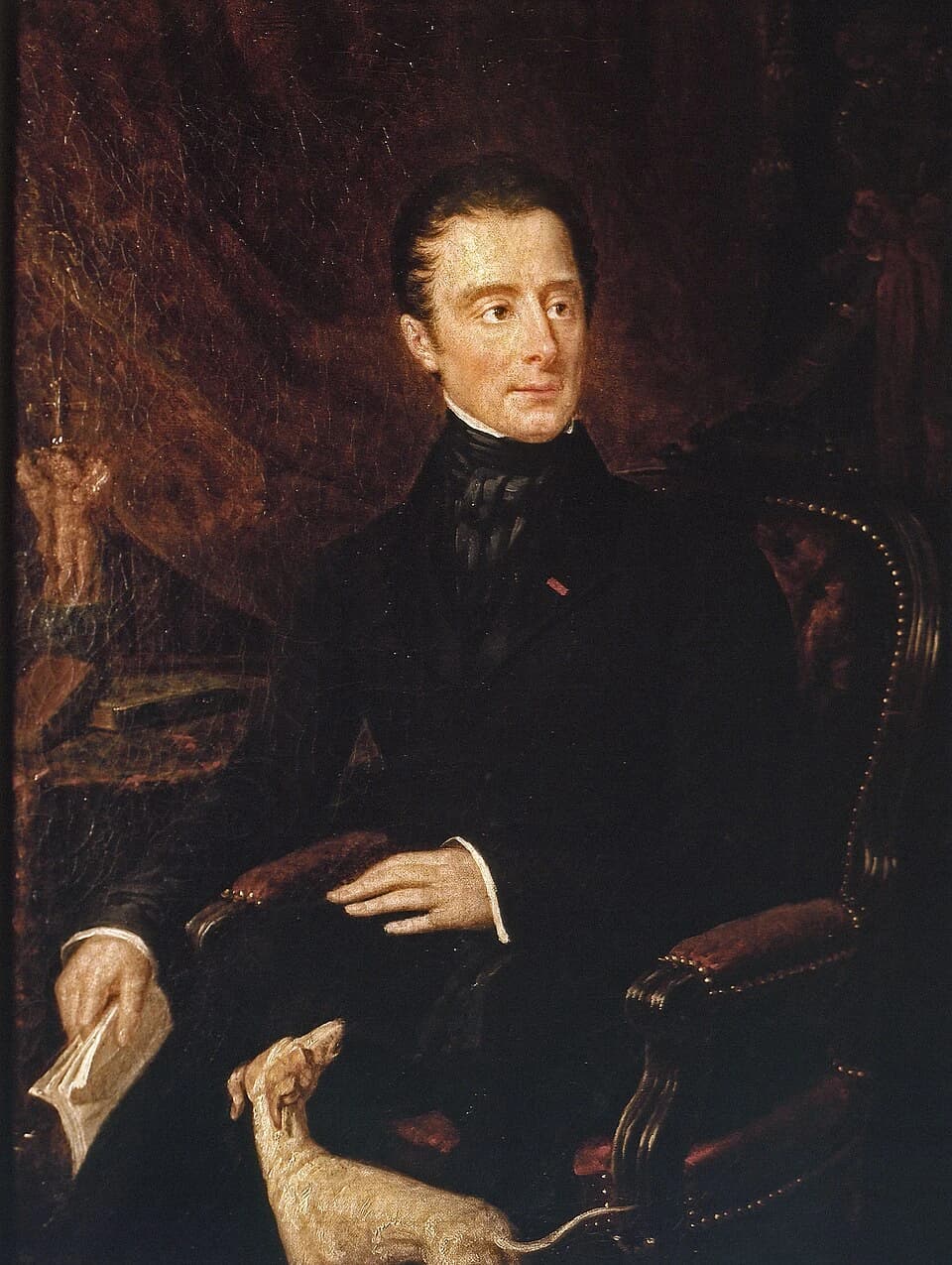 Portrait d'Alphonse de Lamartine par son épouse Élisa de Lamartine
