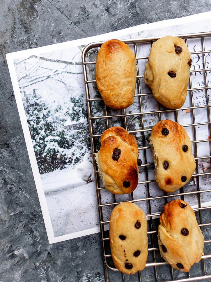 Petits pains au lait vegan et pépites de chocolat