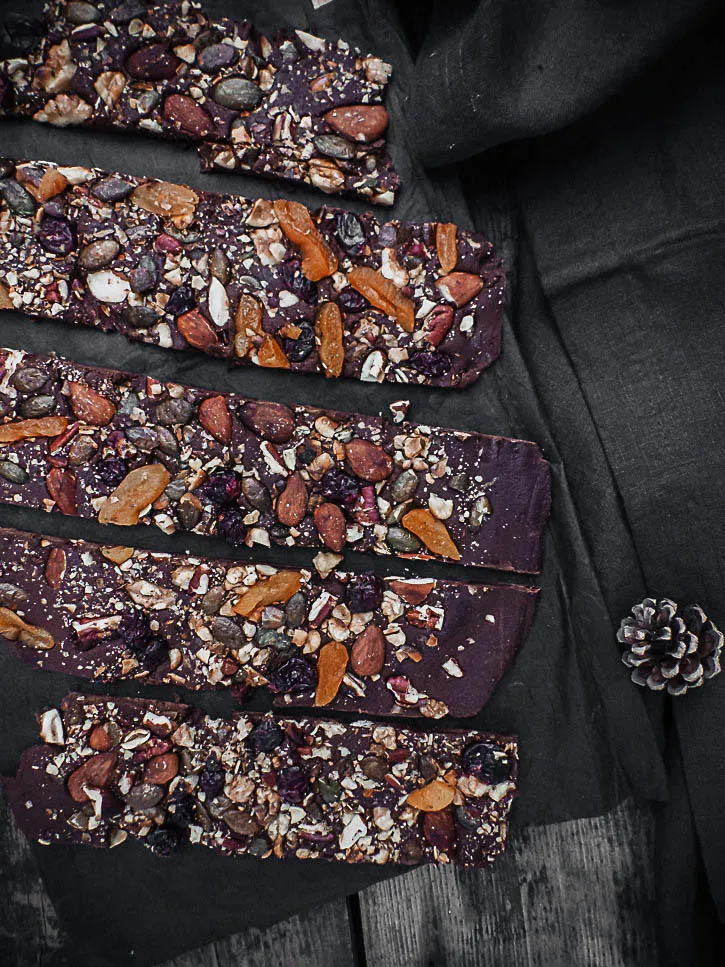 Mendiant au chocolat noir