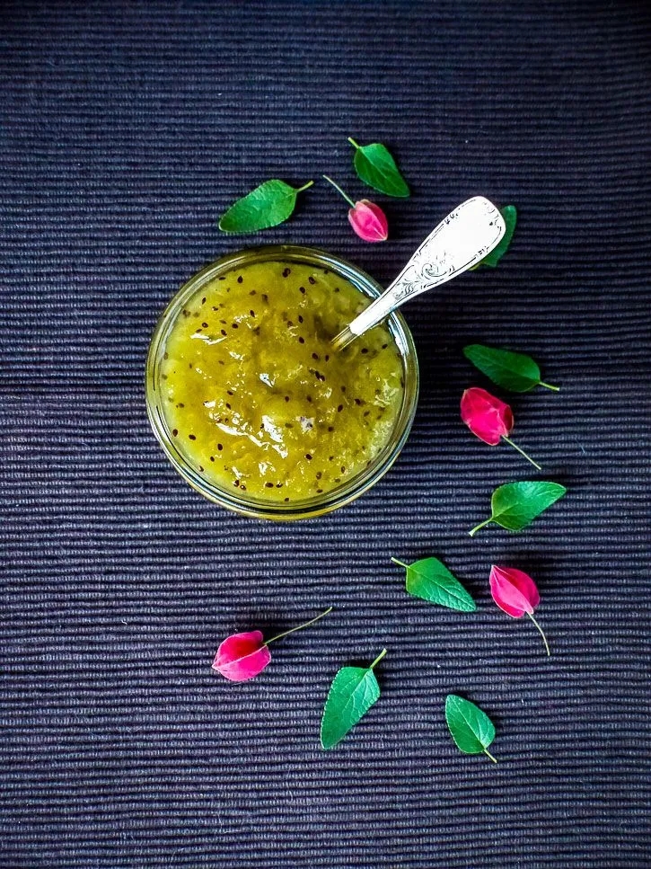 Confiture de kiwis maison à l'orange et au gingembre