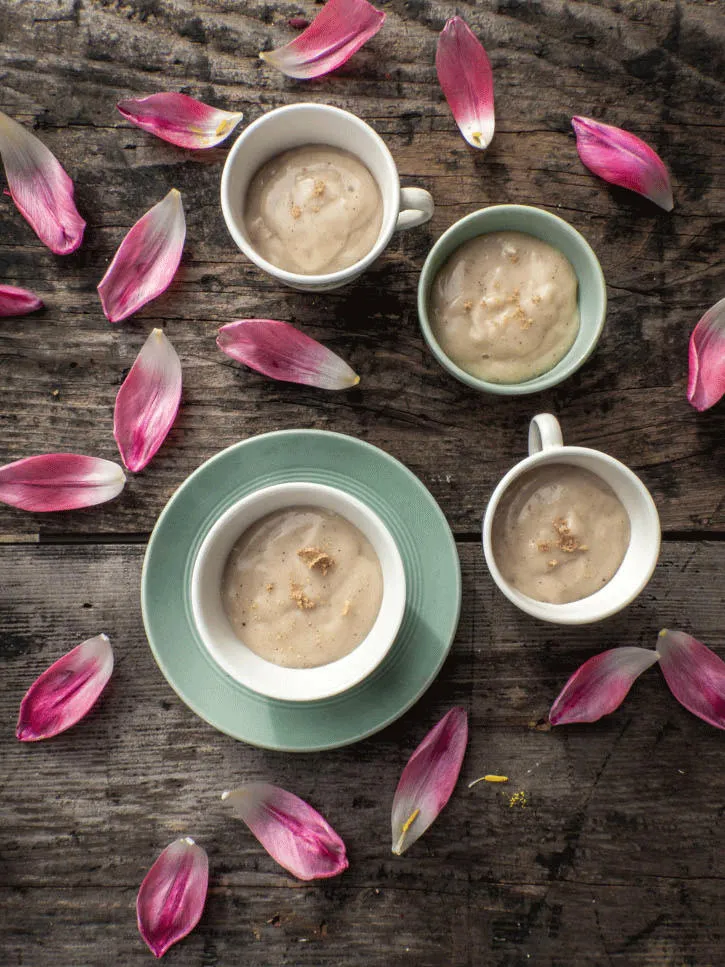 Crème dessert au lait d’avoine & praliné maison