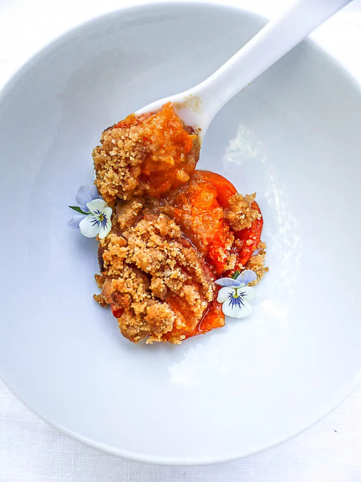 Crumble abricot coco