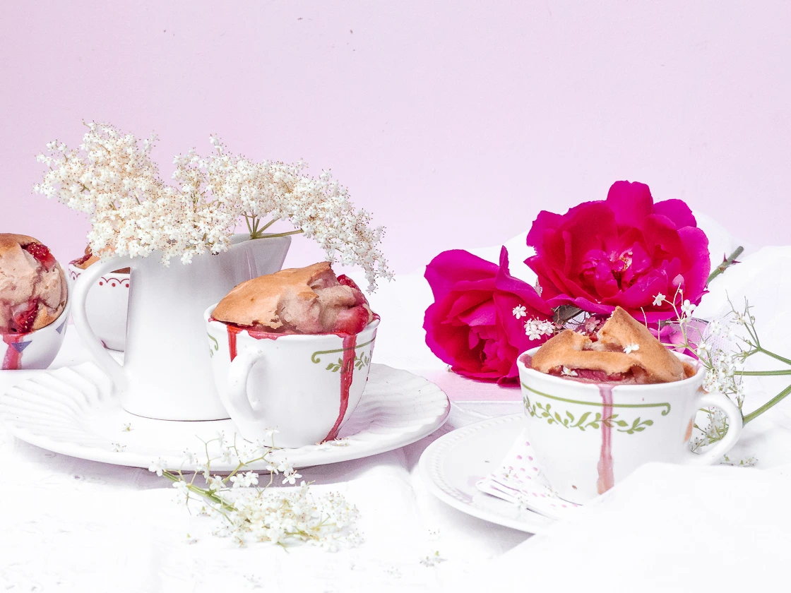 Mug cake vegan aux fraises