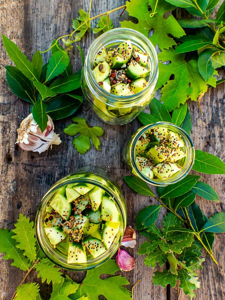 Pickles de concombre lacto-fermenté