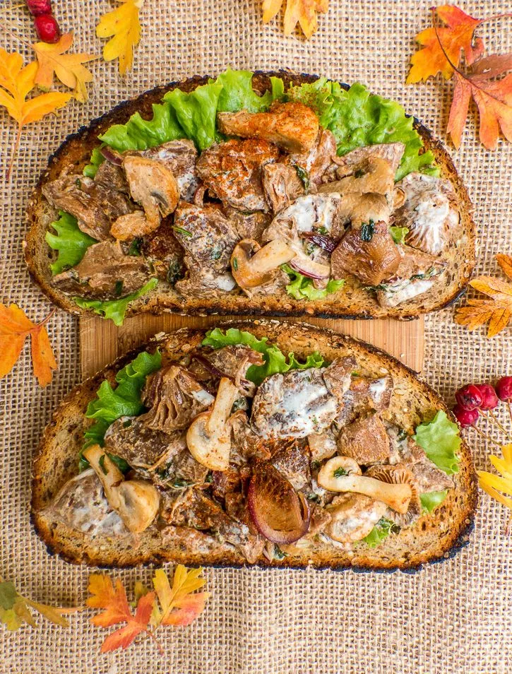 Croûte aux champignons à la Stroganoff #vegan