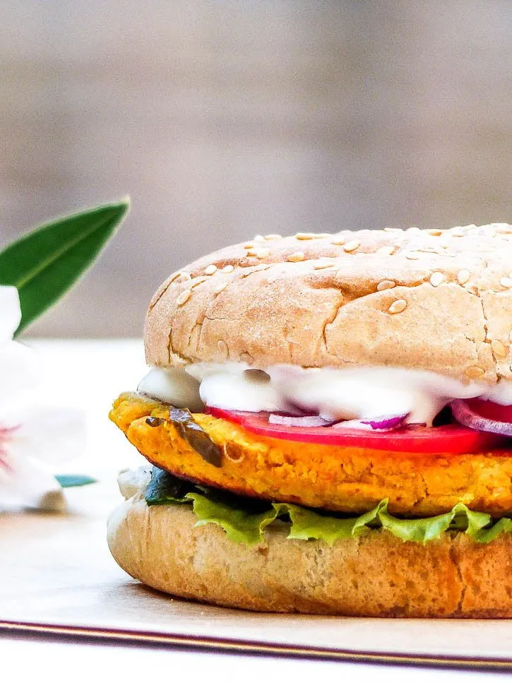 Burger vegan aux lentilles corail