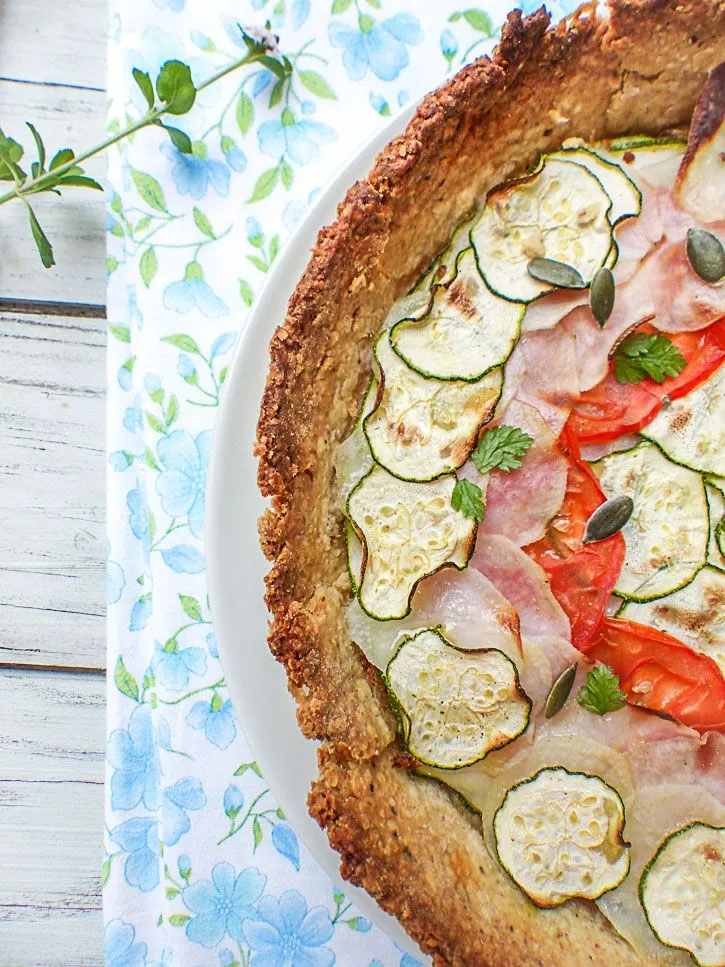 Tarte courgette, tomates & pommes de terre #vegan