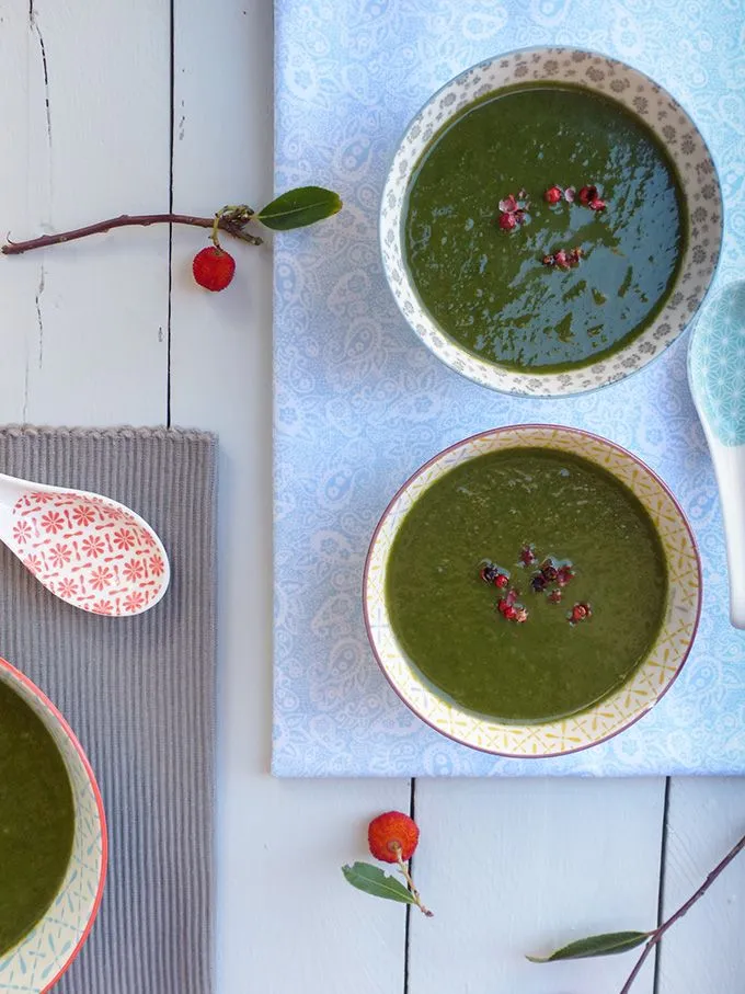 Velouté d’épinards à la poire