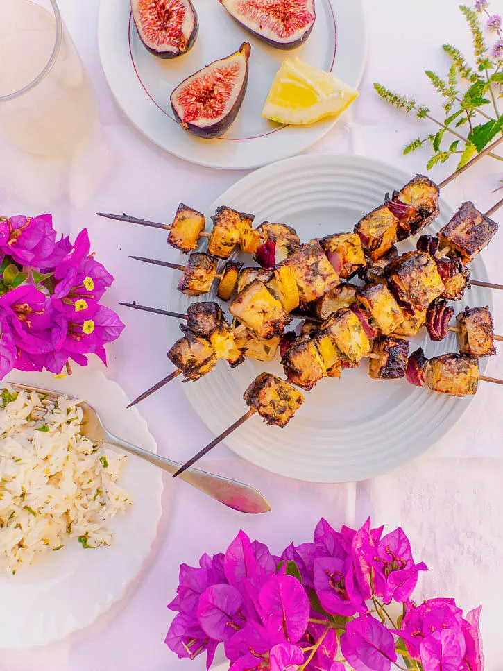 Brochettes de tofu à l’orientale #au four