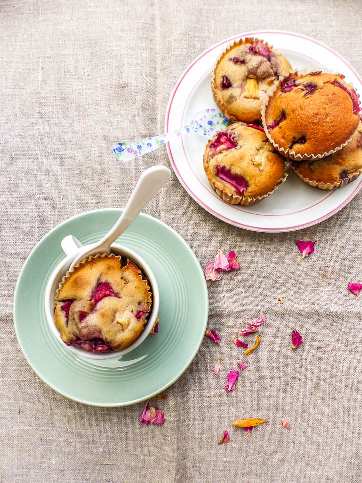 Muffins Rhubarbe Fraises Vegan